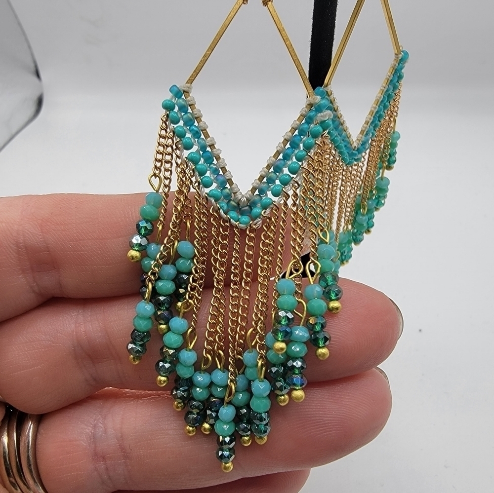 New Beaded Dangle Earrings - Picture 2 of 5